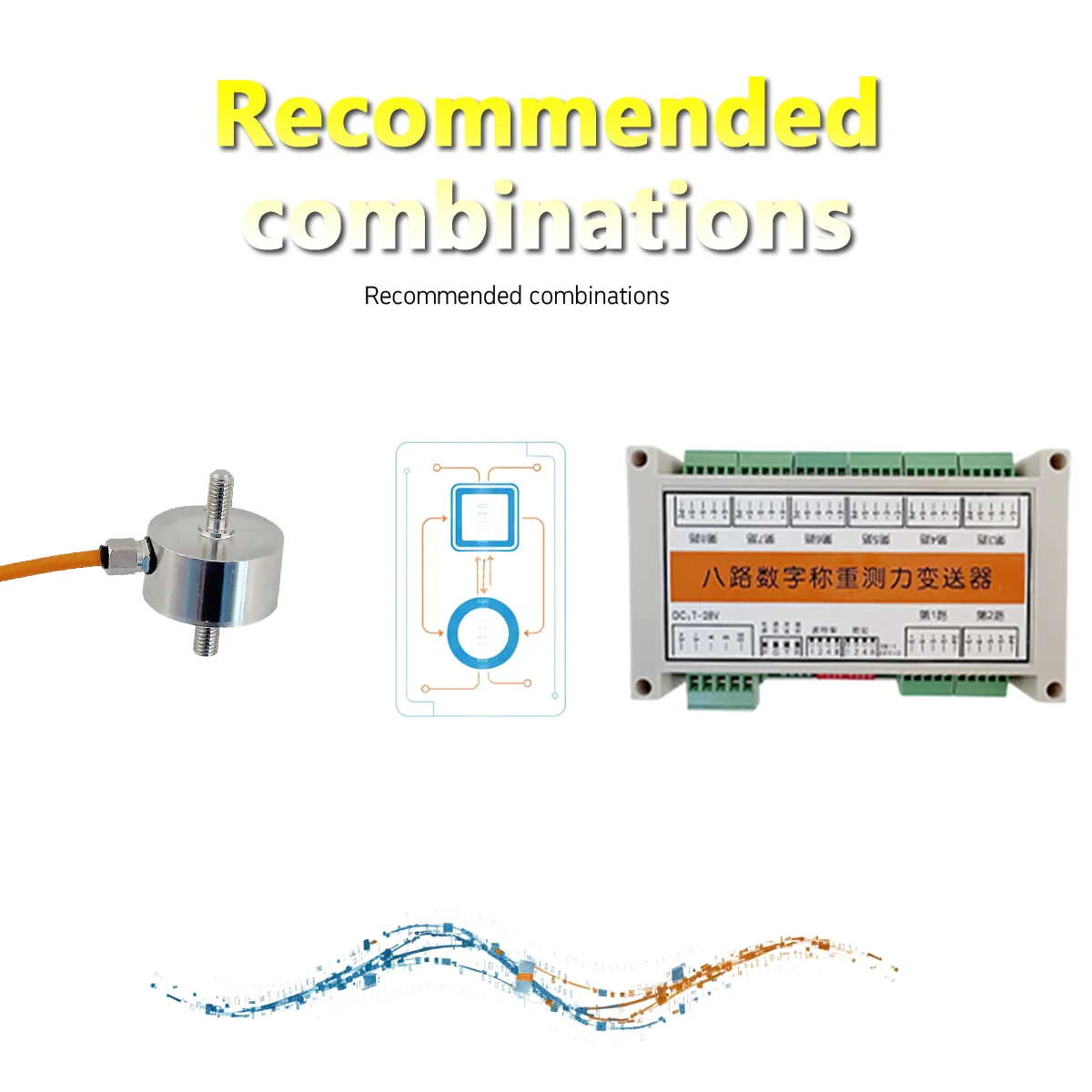 Miniature Pull Pressure Sensor Kit with Weighing Display Meter Stainless Steel Tension Sensor 2-way  Relay Output 220V