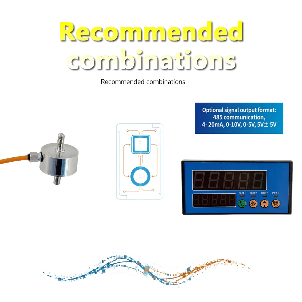 Miniature Pull Pressure Sensor Kit with Weighing Display Meter Stainless Steel Tension Sensor 2-way  Relay Output 220V