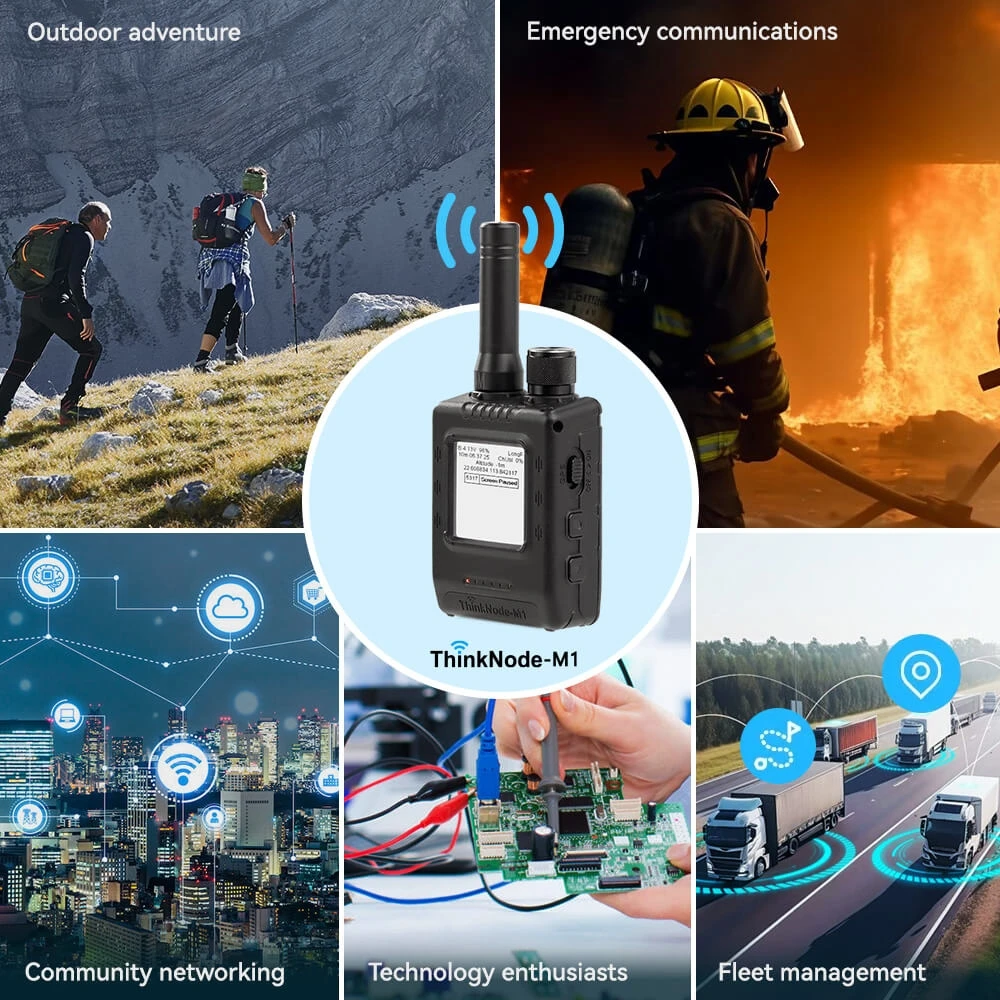 Elecrow ThinkNode-M1 Meshtastic LoRa Transceiver nRF52840 1.54" EPD Screen Real-time GPS function Case Optional-868 MHz