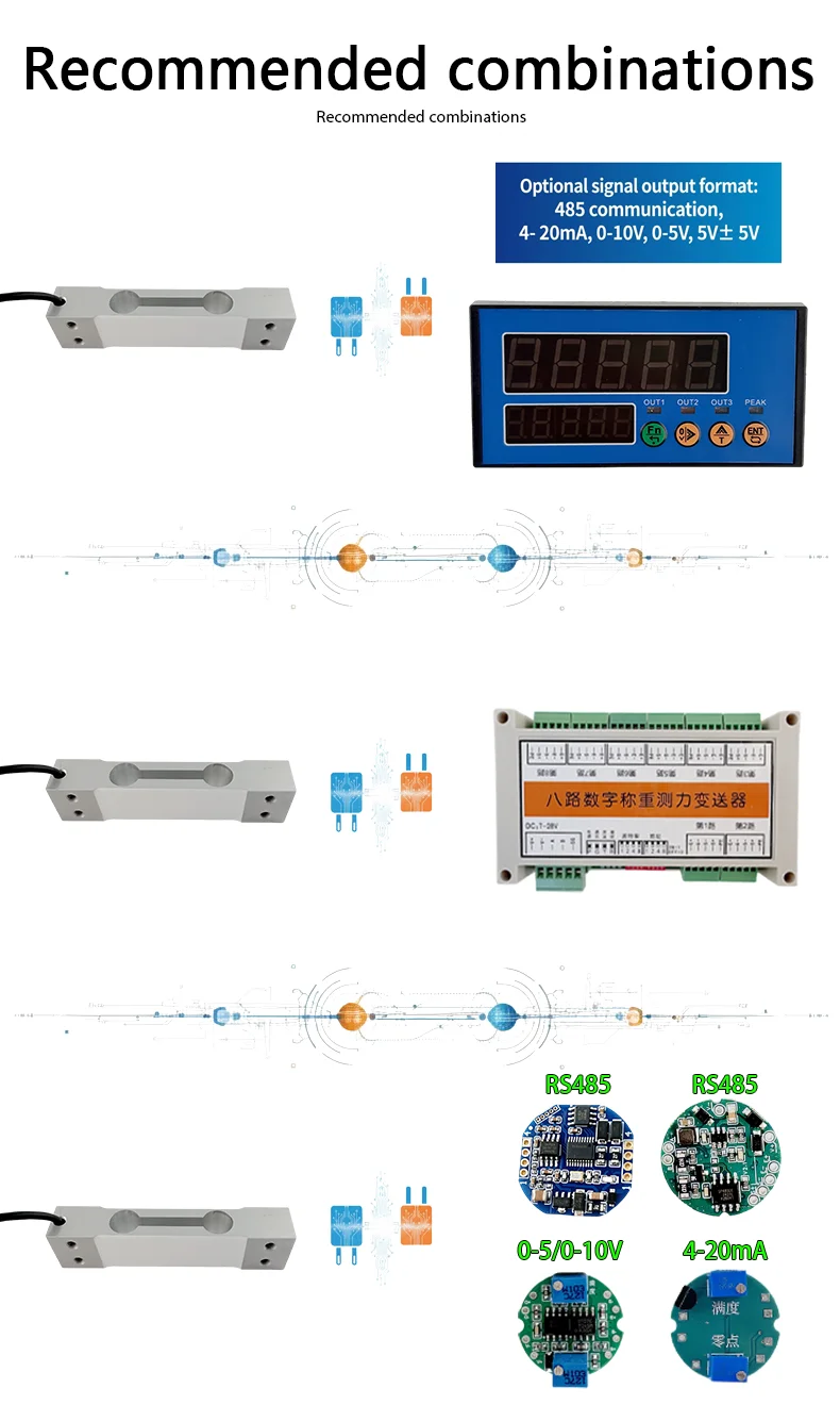 3-100kg Aluminum Alloy Parallel Beam Load Cell High Accuracy Weight Sensor for Industrial Weighing Device Pressure Sensor