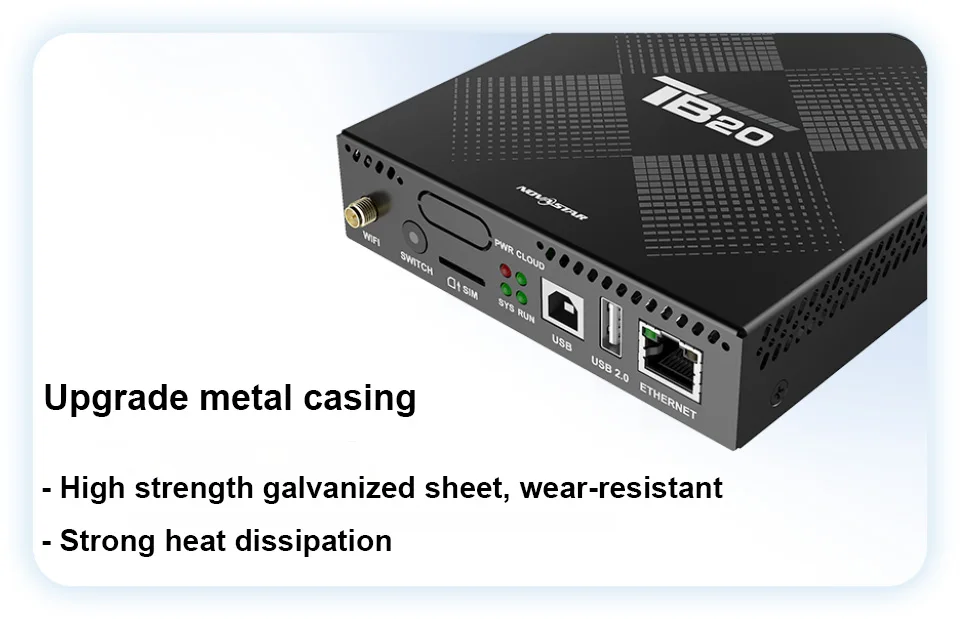New Version Novastar TB20 Plus Asynchronous Synchronous Control Box Multimedia Player Sending Card