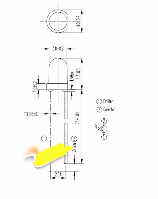 1000PCS 3MM phototransistor receiver F3 Transparent white gel receives photosensitive tube diode light LED lamp beads