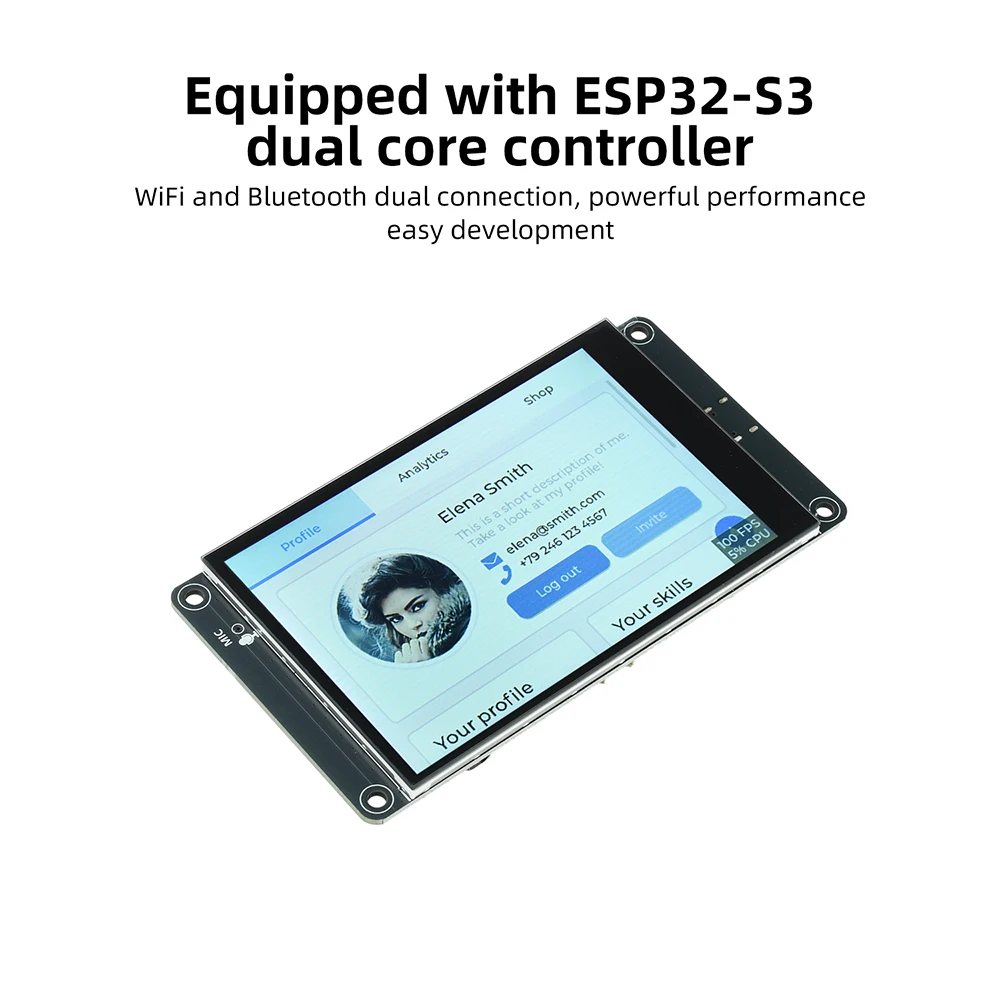 ESP32-S3 WiFi Bluetooth Development Board 4.0-inch Type C For EepSeek Xiaozhi AI Chat Robot 320*480 Intelligent Display Screen