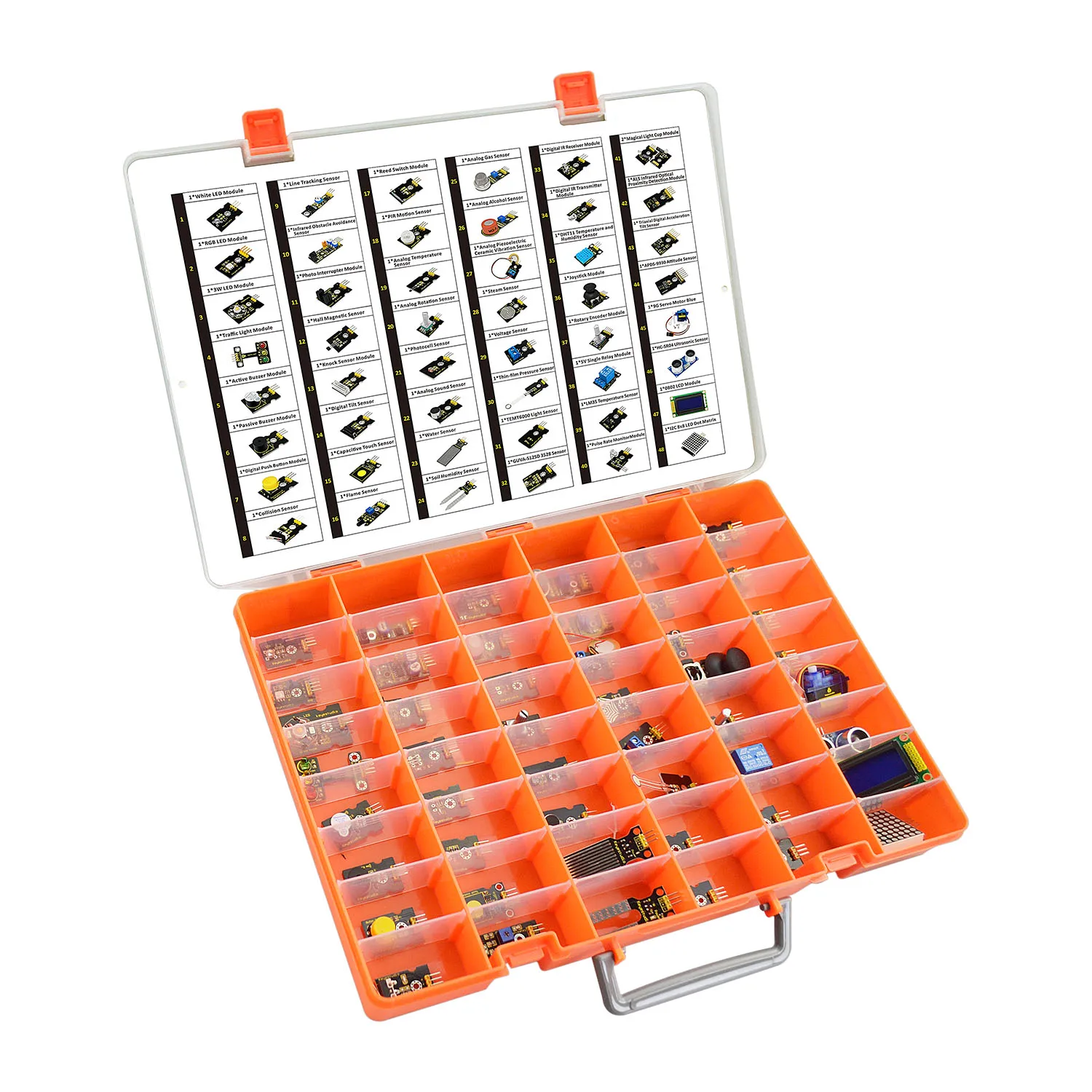 Keyestudio 48 in 1 Sensor Starter Kit For Arduino UNO/ 2560Mega Complete Starter Sensor Kit DIY Projects +48 Projects Code