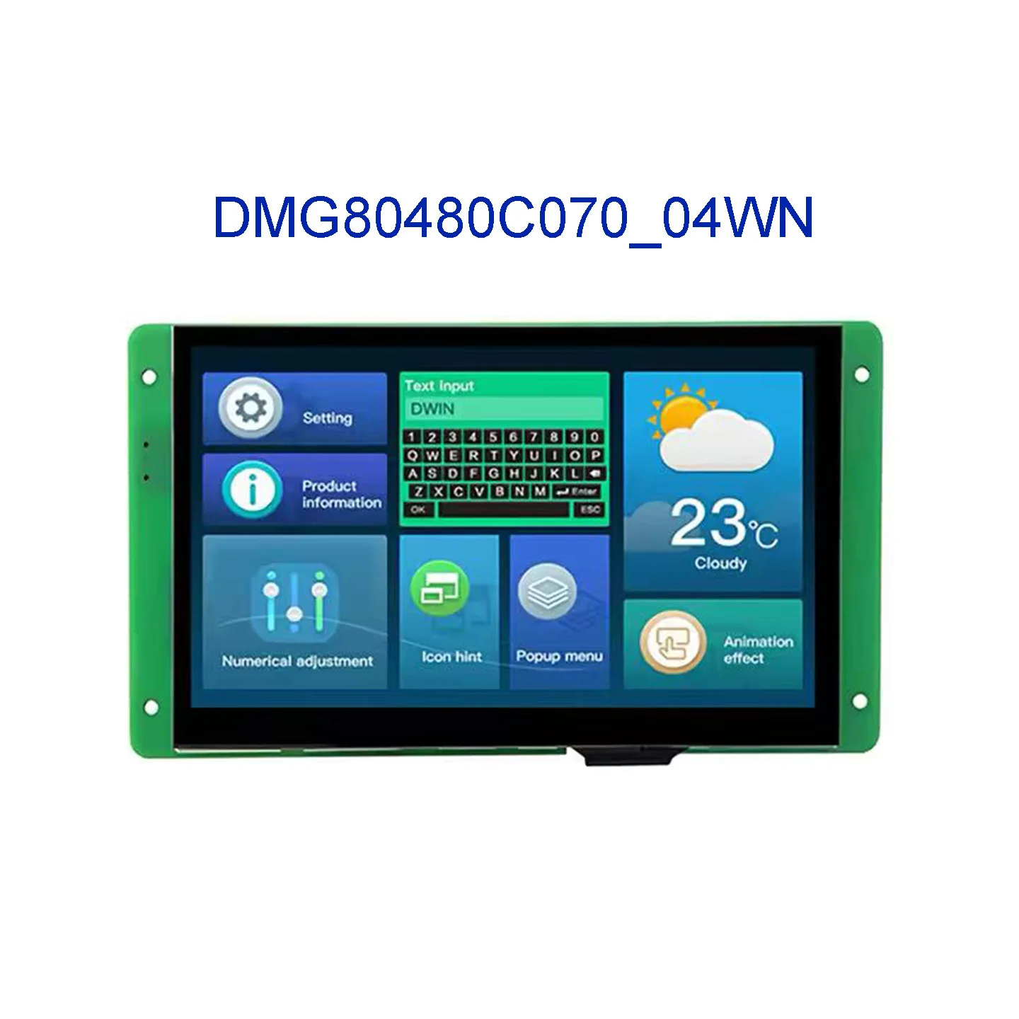 DMG80480C070_04WTC DMG80480C070-04WN WTR 7 Inch TFT 800*480 LCD Display RS232 TTL HMI Commercial Touch Panel Screen Smart UART