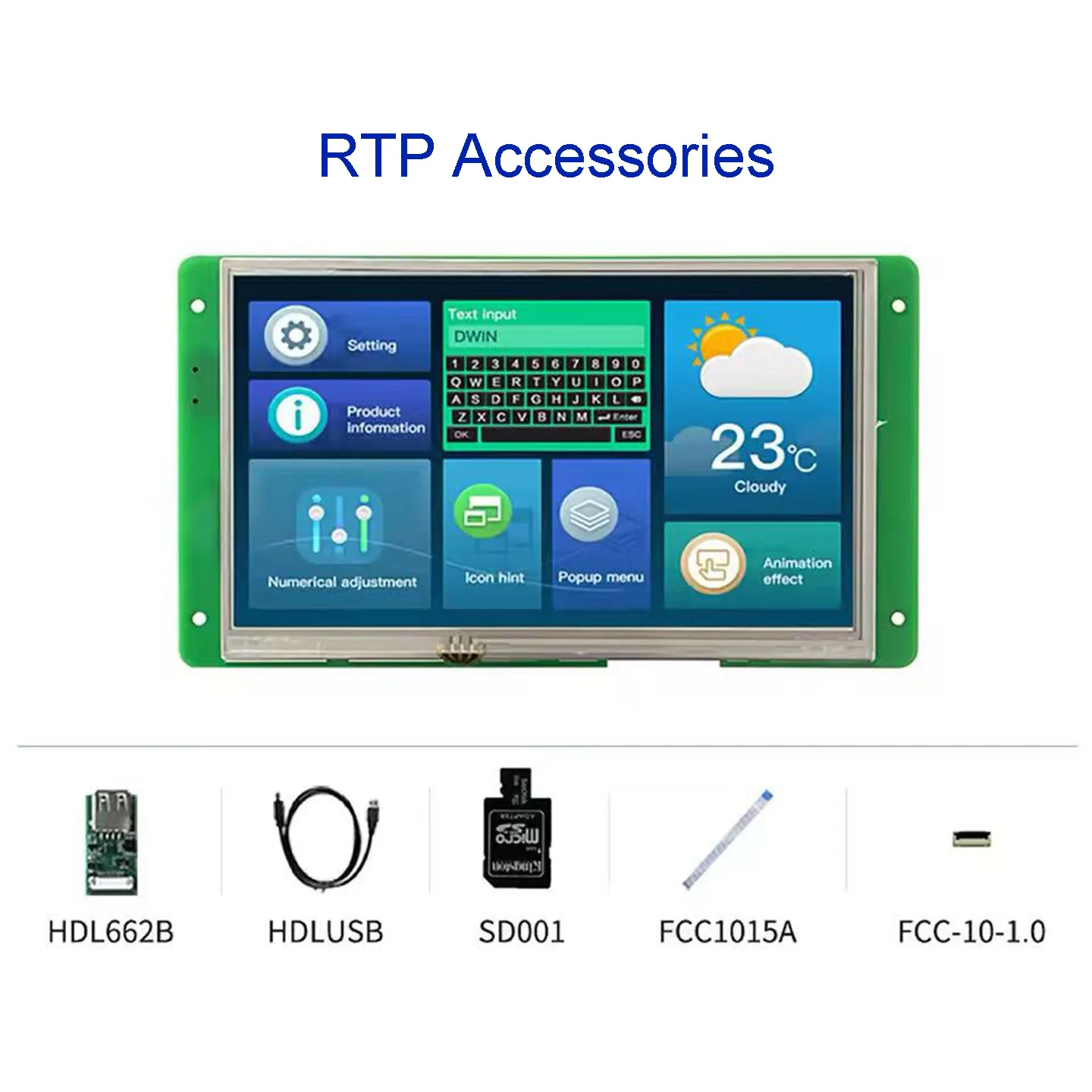 DMG80480C070_04WTC DMG80480C070-04WN WTR 7 Inch TFT 800*480 LCD Display RS232 TTL HMI Commercial Touch Panel Screen Smart UART