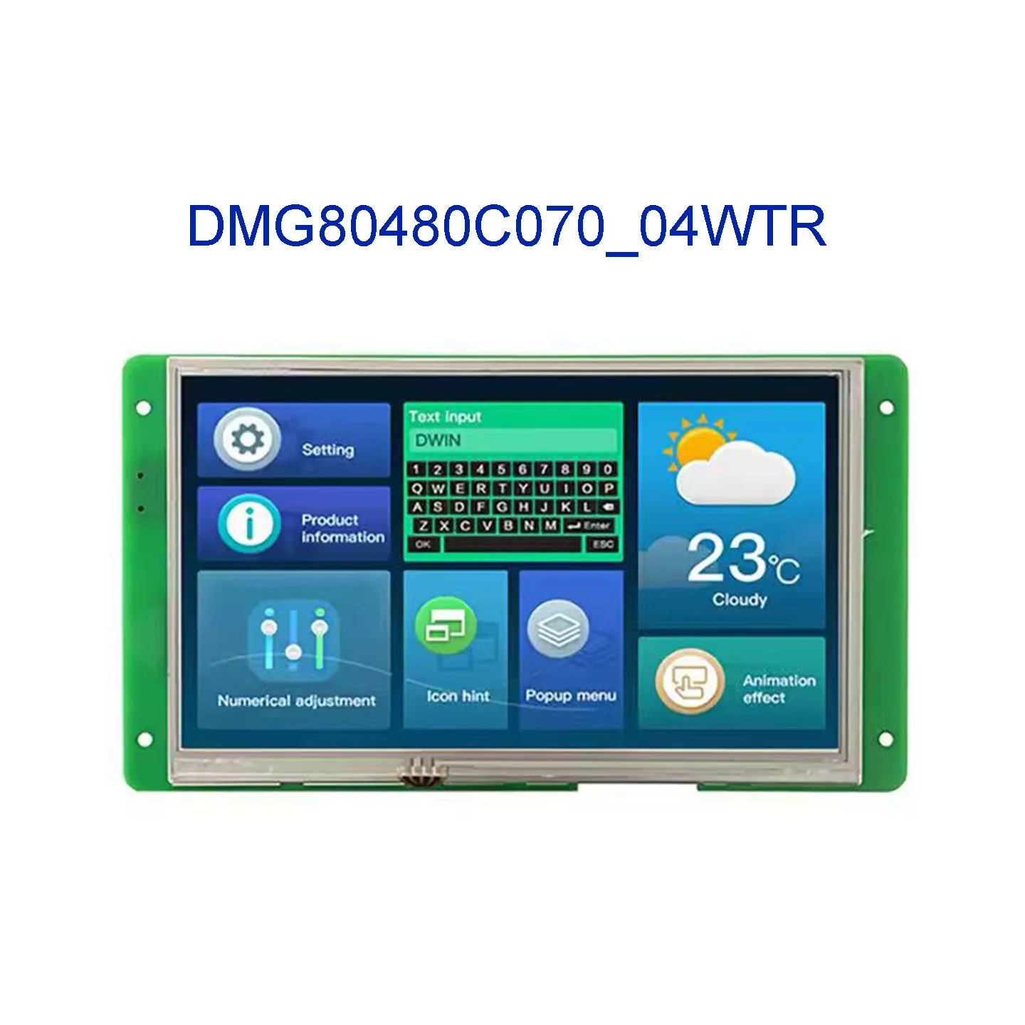DMG80480C070_04WTC DMG80480C070-04WN WTR 7 Inch TFT 800*480 LCD Display RS232 TTL HMI Commercial Touch Panel Screen Smart UART