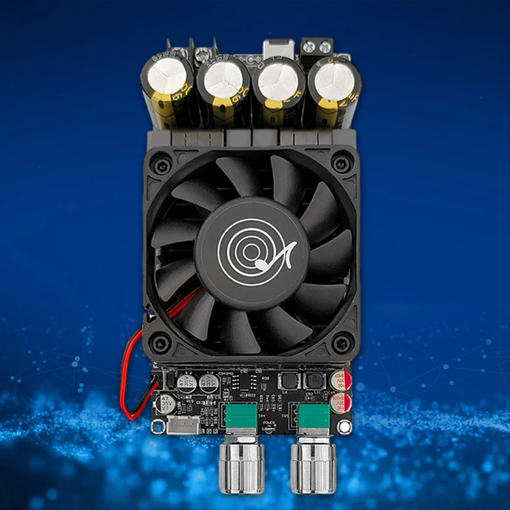 ZK-6001 DC18-50V Active Subwoofer Pure Post Amplifier Board Low-Pass Filter Mono 600W Frequency Volume Adjustment TPA3225