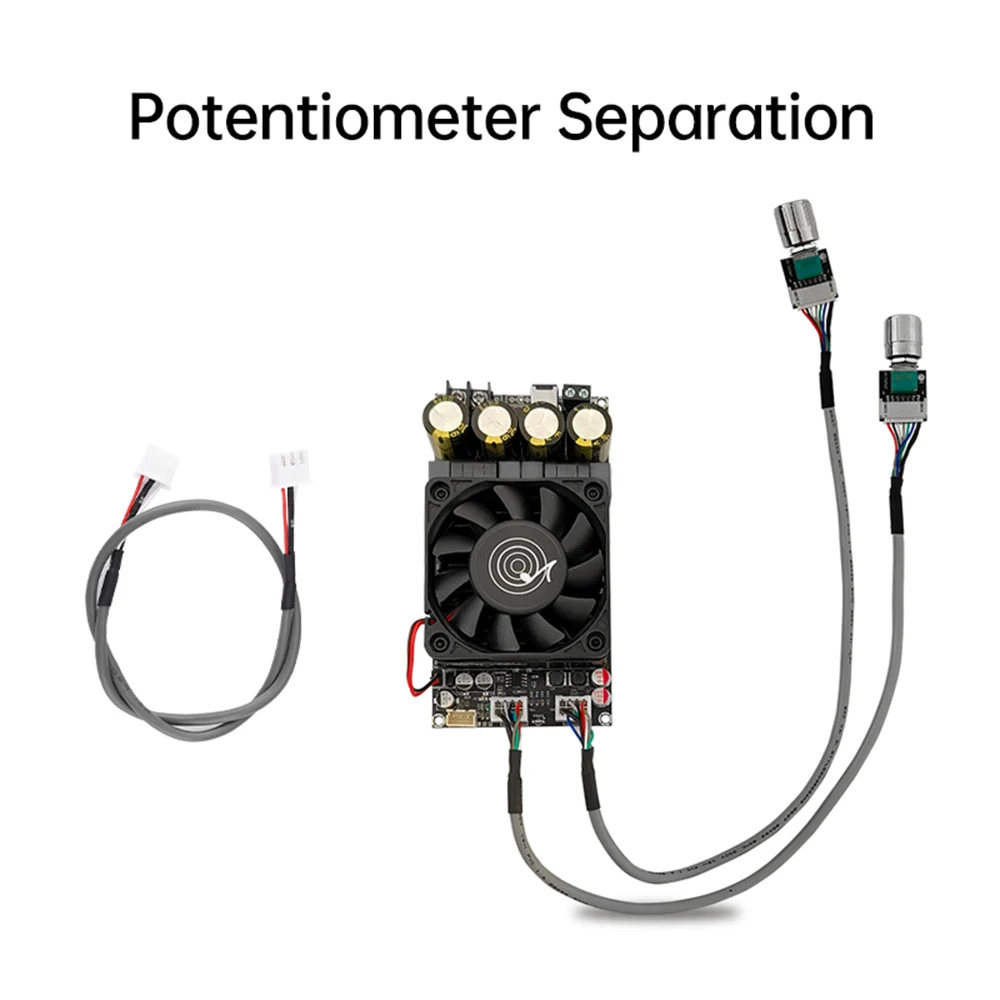 ZK-6001 DC18-50V Active Subwoofer Pure Post Amplifier Board Low-Pass Filter Mono 600W Frequency Volume Adjustment TPA3225
