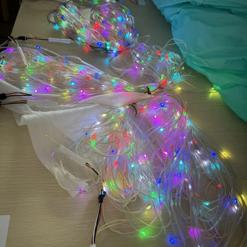 DDDZ 15M/20M String Lights for Kite Line Decoration Big LED Delta Inflatable Kite with Speed and Color Adjust with Meteor Flash