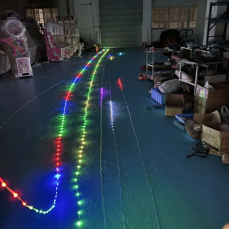 DDDZ 15M/20M String Lights for Kite Line Decoration Big LED Delta Inflatable Kite with Speed and Color Adjust with Meteor Flash