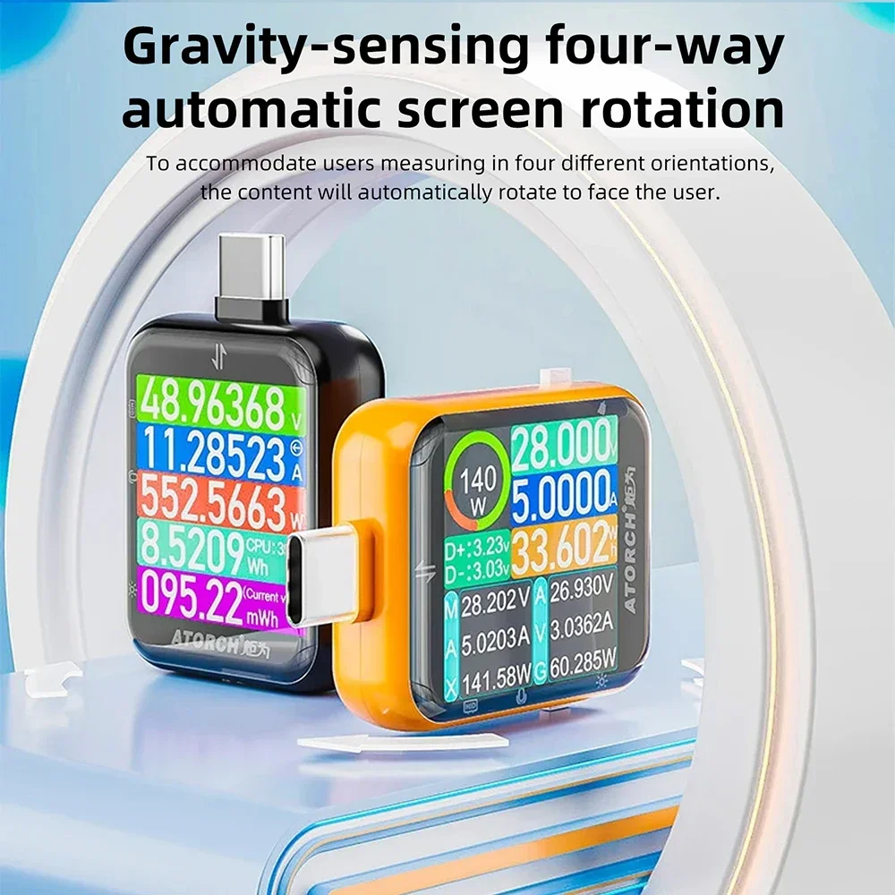 XT369P DC 4.5-80V 30A Type-C digital display voltage current power meter 4000W high power Bidirectional current detector