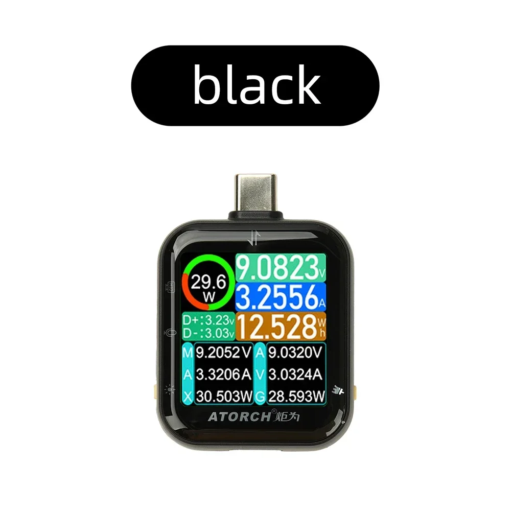 XT369P DC 4.5-80V 30A Type-C digital display voltage current power meter 4000W high power Bidirectional current detector