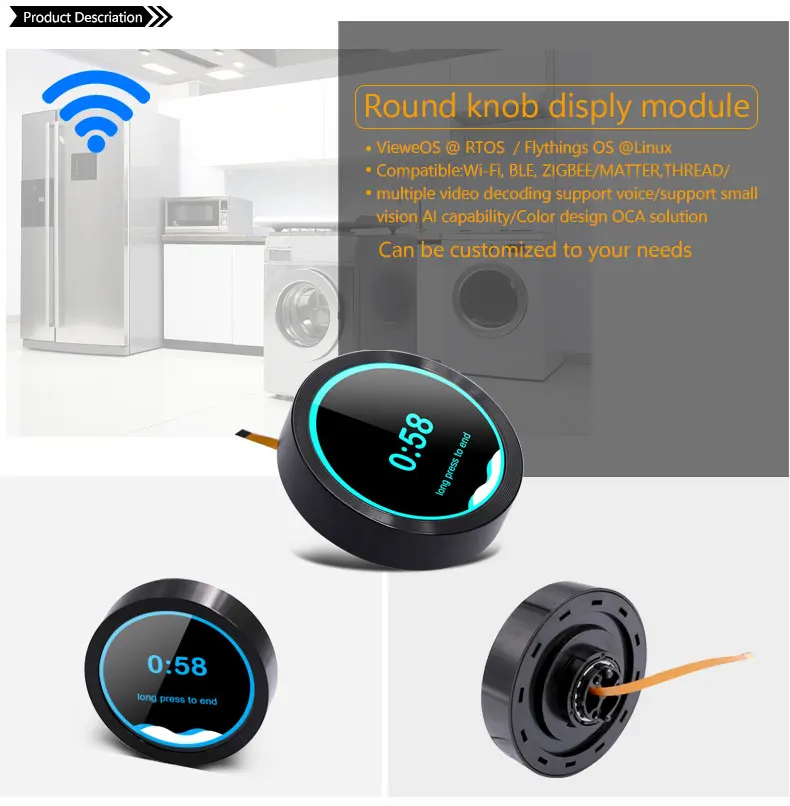 Ar-duino 2.1inch 480*480 Smart Display ESP32-S3 LVGL Circular Push Knob Rotary Encoder TFT Display WIFI BLe Uart Smart Module