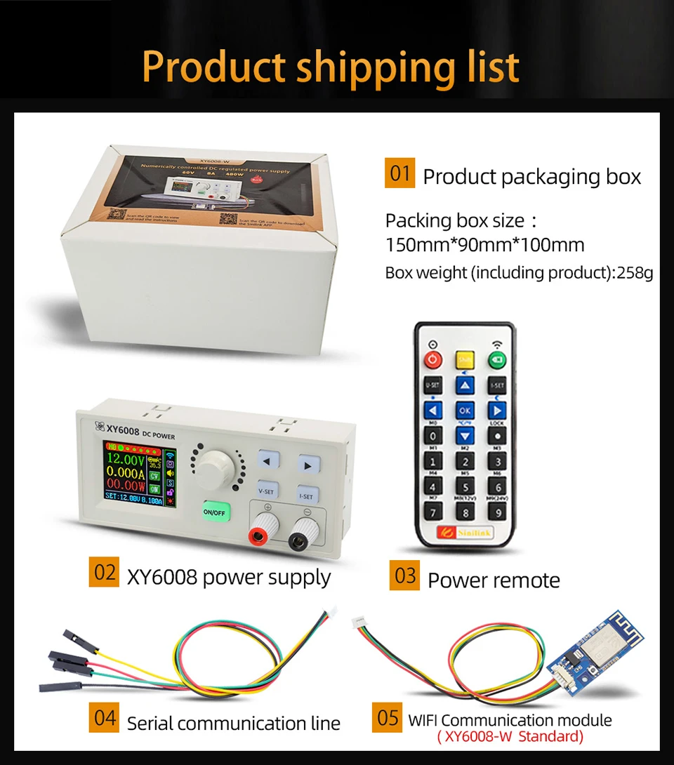 XY6008 XY6008-W DC Regulated Power Supply Step Down Module CNC Adjustable DC Stabilized Power Constant Voltage Constant Current