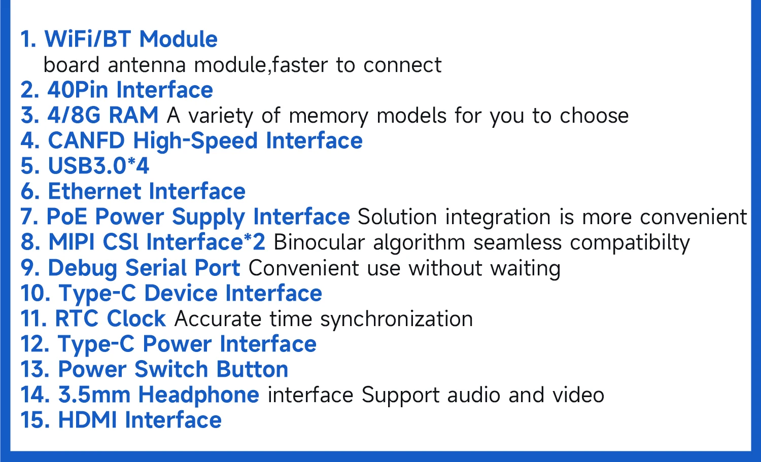 D-Robotics RDK X5 Robot Dev Kit 8GB RAM AI Large Model Sunrise 5 Chip 10TOPS Octa-core Cortex A55 for Edge Computing Projects