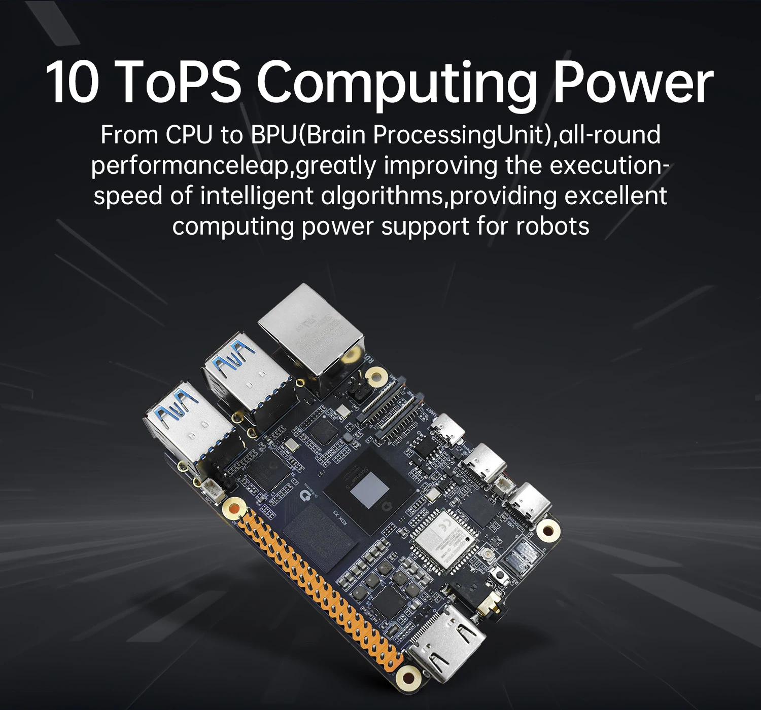D-Robotics RDK X5 Robot Dev Kit 8GB RAM AI Large Model Sunrise 5 Chip 10TOPS Octa-core Cortex A55 for Edge Computing Projects