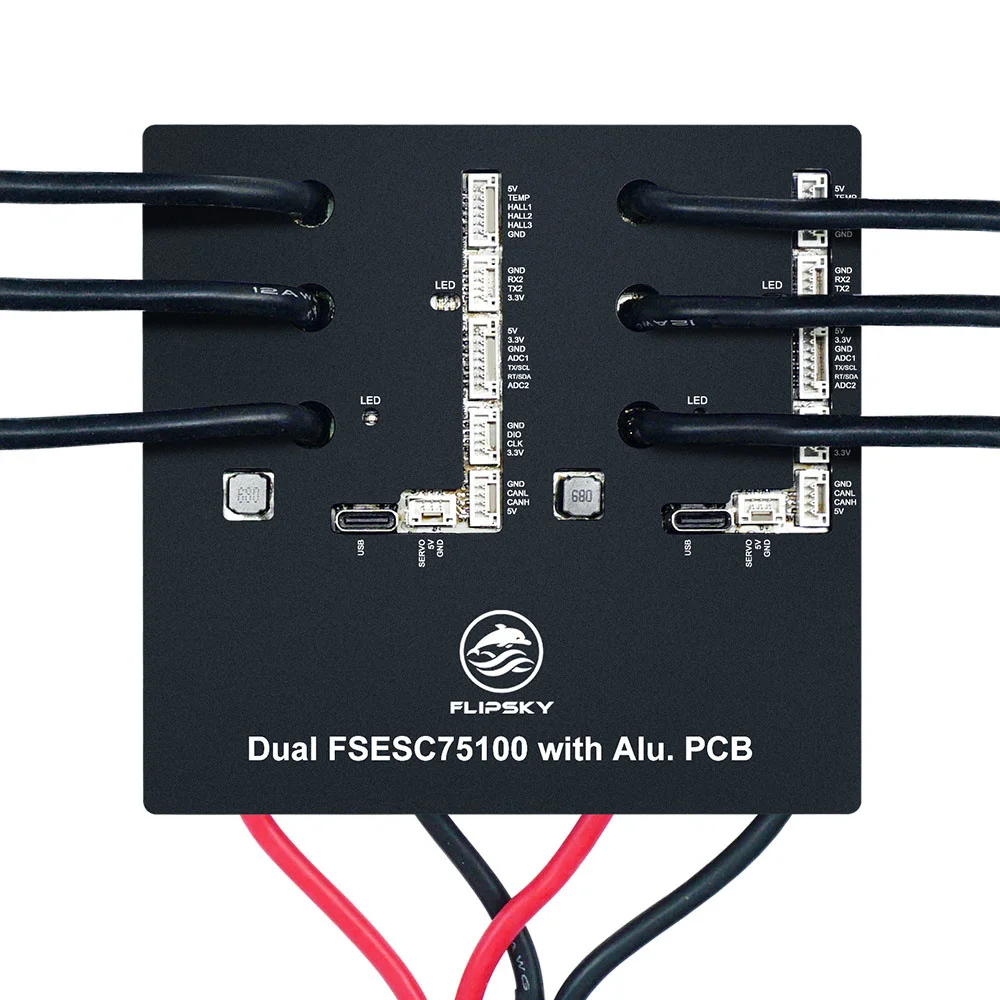 BoMsFlipsky Dual 75100 With Aluminum PCB Based On VESC For Electric Skateboard / Scooter / Ebike Speed Controller