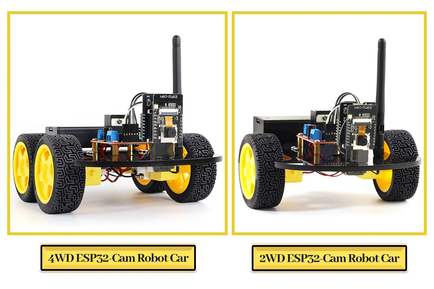 NEW Keyestudio 4WD&2WD ESP32-Cam Robot Car Kit Programmable WIFI Camera Smart Car For Arduino ESP32 Robot Project Robotic Kit