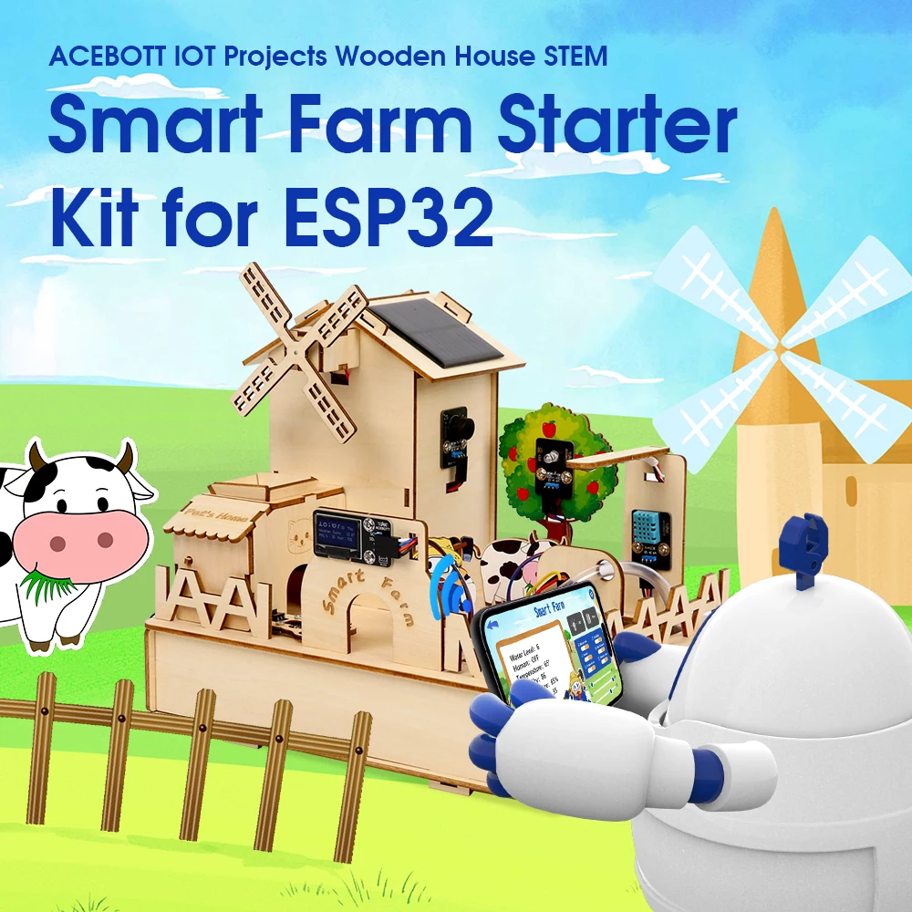 ACEBOTT ESP32 IoT Control Smart Farm Starter Kit Para Programación Gráfica Arduino