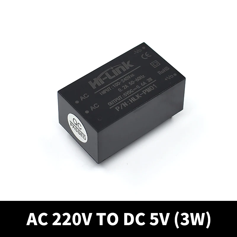 10pcs/lot HLK-PM01 HLK-PM03 HLK-PM12 AC-DC 220V to 5V mini power supply module,intelligent household switch power supply module