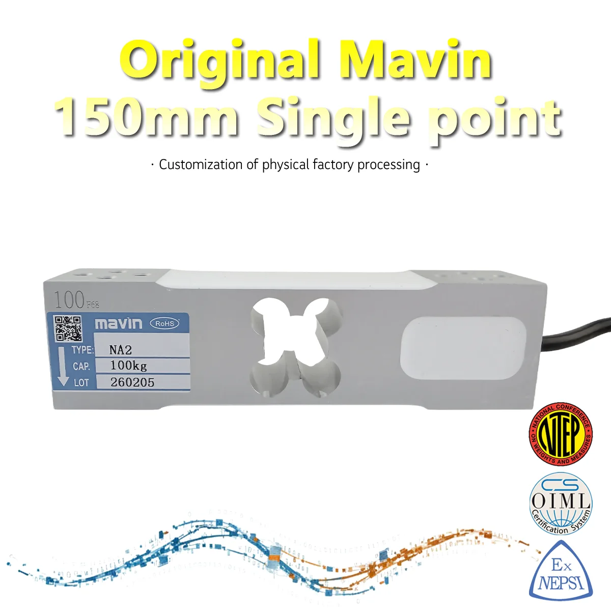 Mavin NA Series Load Cell Weight Sensor 150mm Length Parallel Beam Sensor for Digital Platform Scale Electronic Balance