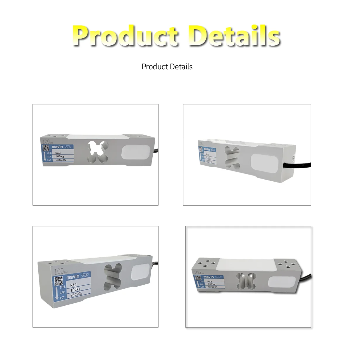 Mavin NA Series Load Cell Weight Sensor 150mm Length Parallel Beam Sensor for Digital Platform Scale Electronic Balance
