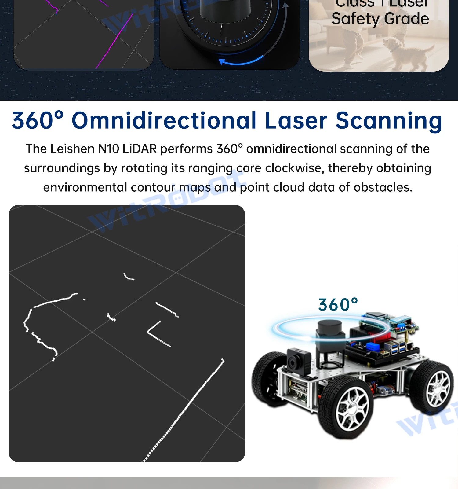Lslidar N10 360° TOF Lidar Sensor 25m Waterproof Anti-glare Laser Radar Support ROS1 ROS2 Indoor Outdoor