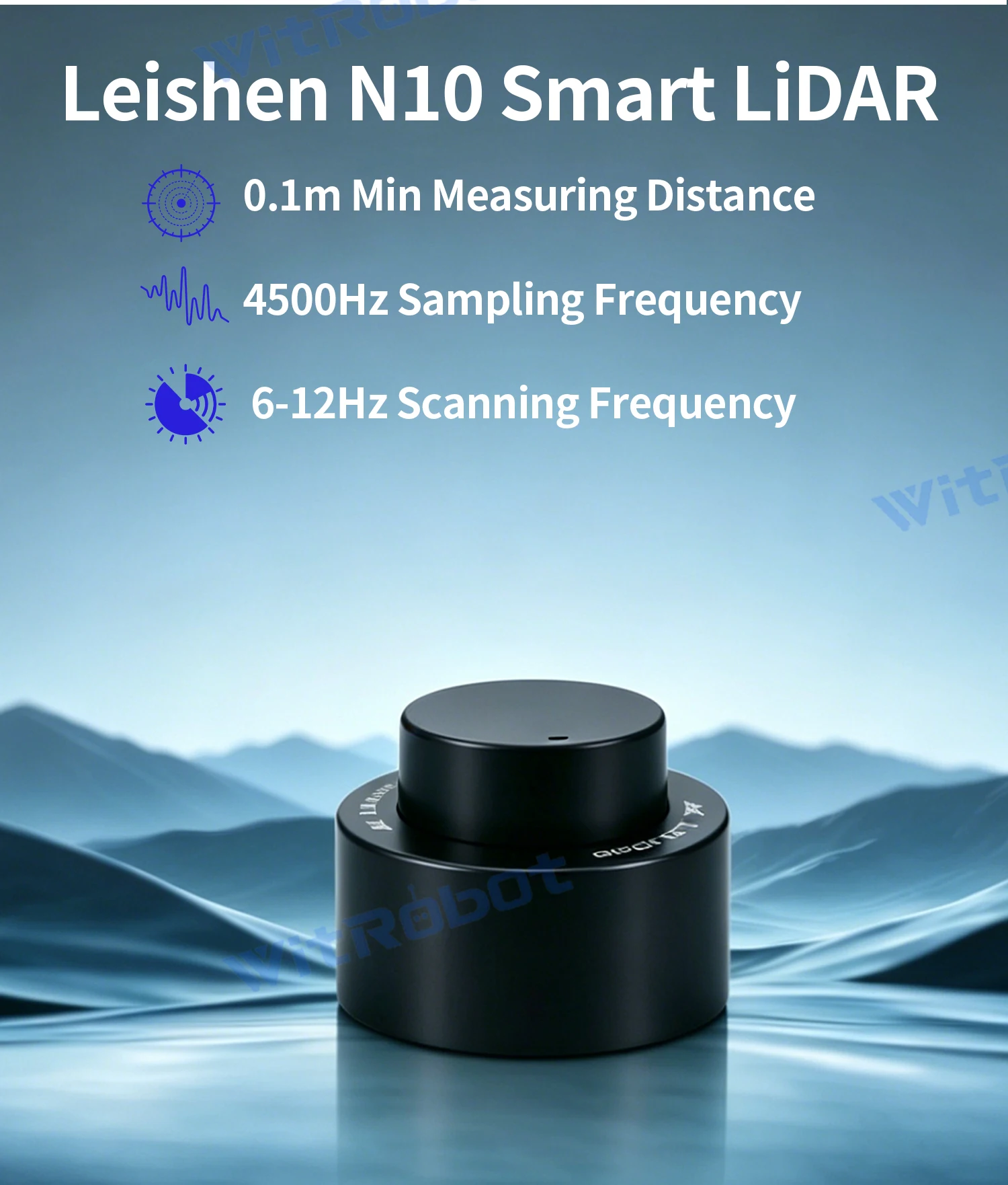 Lslidar N10 360° TOF Lidar Sensor 25m Waterproof Anti-glare Laser Radar Support ROS1 ROS2 Indoor Outdoor
