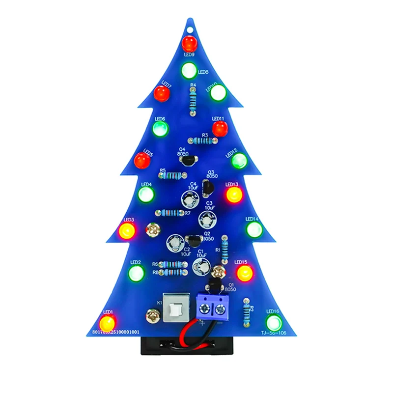 Christmas Tree Led Color Flow Circuit Board Welding Practice Board Welding Kit DIY Practice Teaching Circuit Board