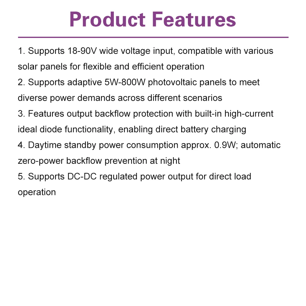 Universal DC 18-90V 800W Adjustable Step Down Module MPPT Solar Charge Controller For Lithium Battery Storage