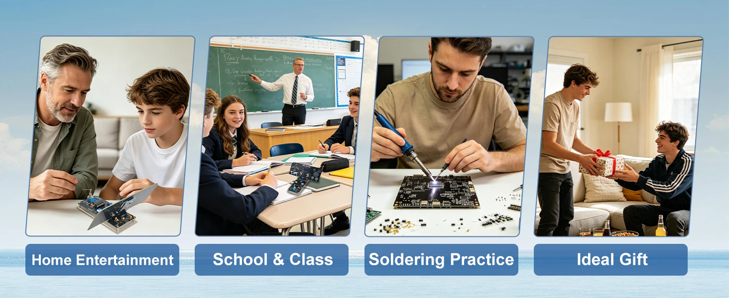 Flight Simulator DIY Soldering Project with LCD & Sound Effects Throttle & Angle Control STEM Electronics Kit for Teens Students