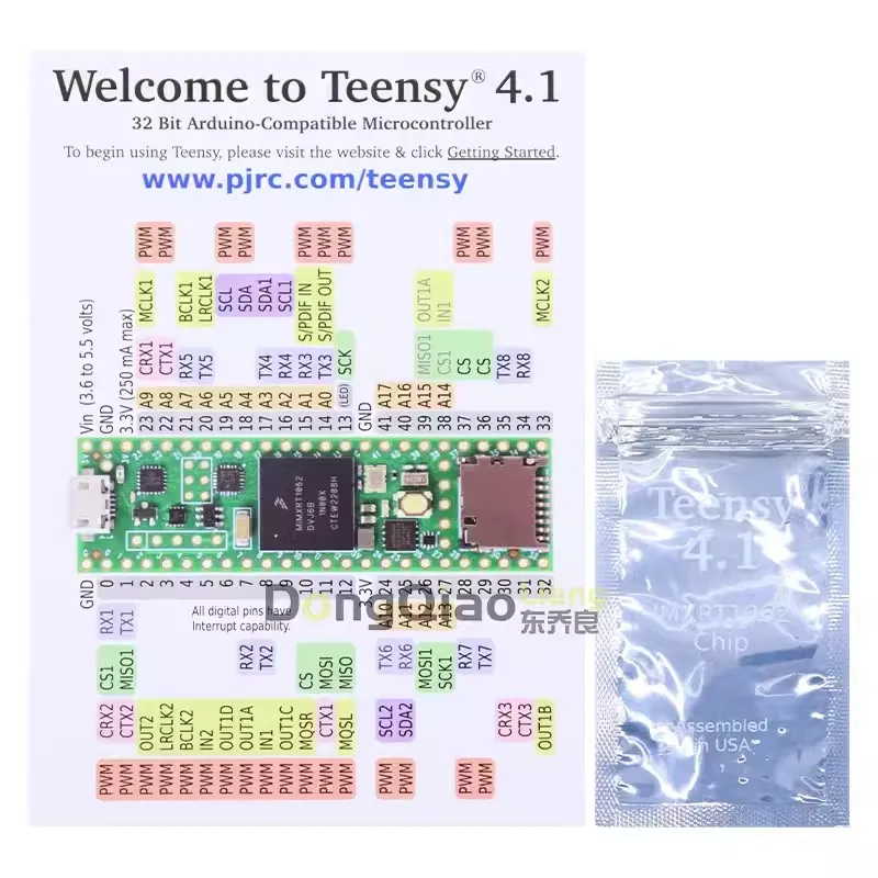 Original stock Teensy 4.1 DEV-16771 NXP iMXRT1062 module development board Arduino 600MHz