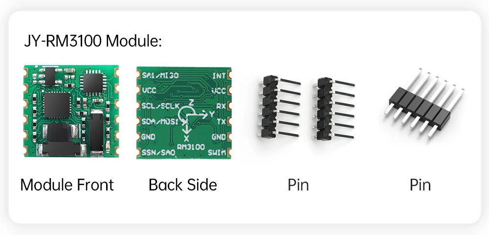 WitMotion PNI RM3100 Industry Magnetometer Sensor, Output 3-axis Magnet Field, SPI Digital Electronic Compass for Arduino