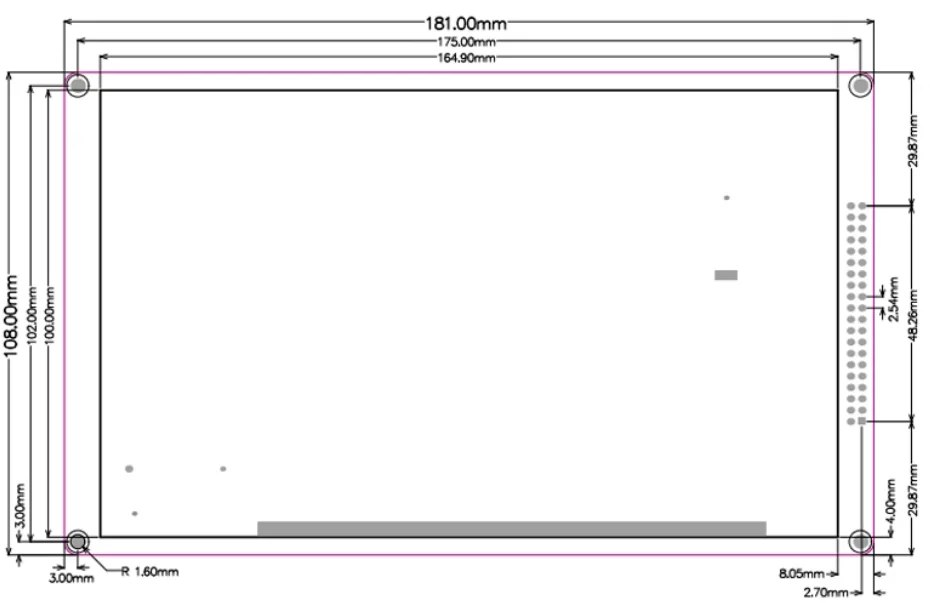 5.0 / 7.0 inch TFT LCD HD Color Screen Resistive Touch Screen Display Module 7.0' 5.0' 16Bit RGB 65K 800*480 800x480 SSD1963
