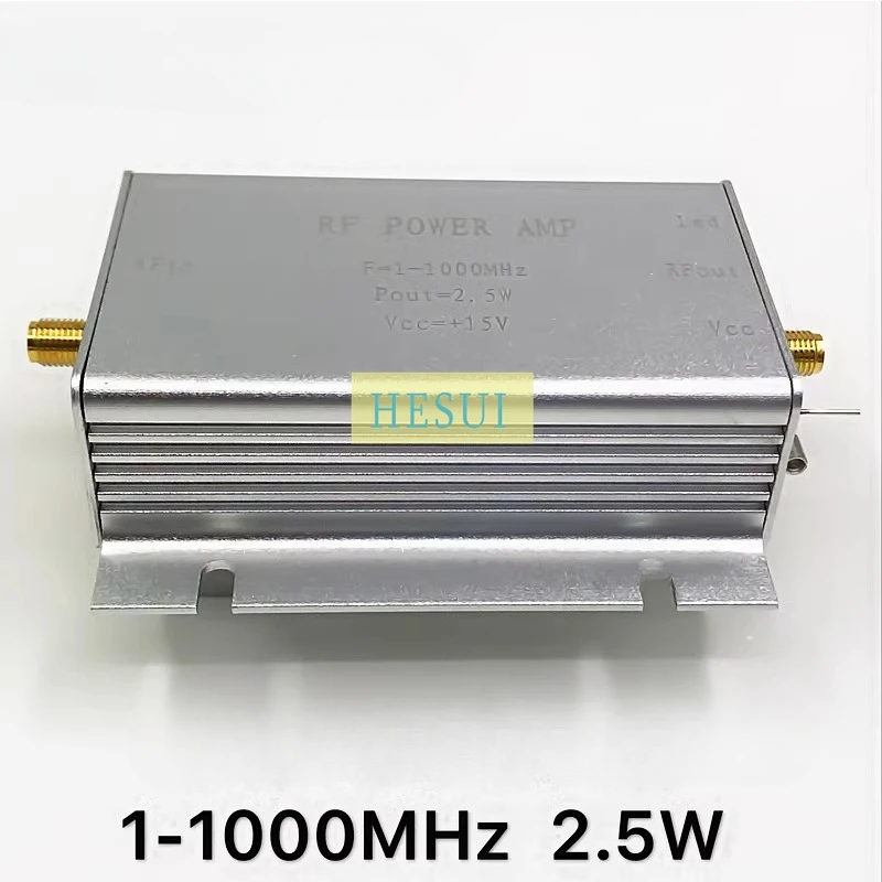 2.5W 1MHz- 1000MHz Amplifier 1MHz- 1GHz Broadband RF power amplifier module board CNC Al shielding shell