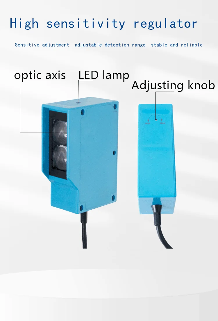BXUAN Photoelectric Sensor E3K 20m Detection Distance Switch Sensor NPN PNP 24V 110V 220V Proximity Sensor