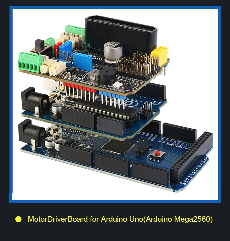 Emakefun For Arduino UNO Mega2560 R3 Expansion Board 6~35V With 4 Channels Motors Servos Ports PS2 JoystickRemoteControl