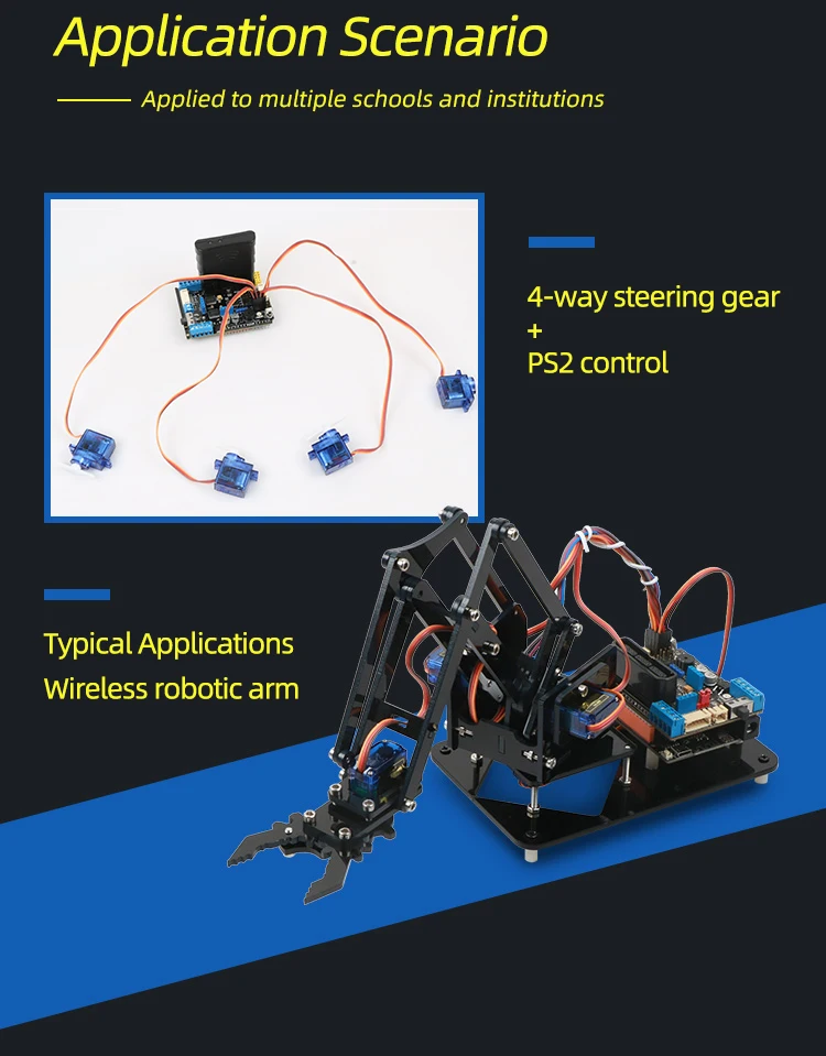 Emakefun For Arduino UNO Mega2560 R3 Expansion Board 6~35V With 4 Channels Motors Servos Ports PS2 JoystickRemoteControl