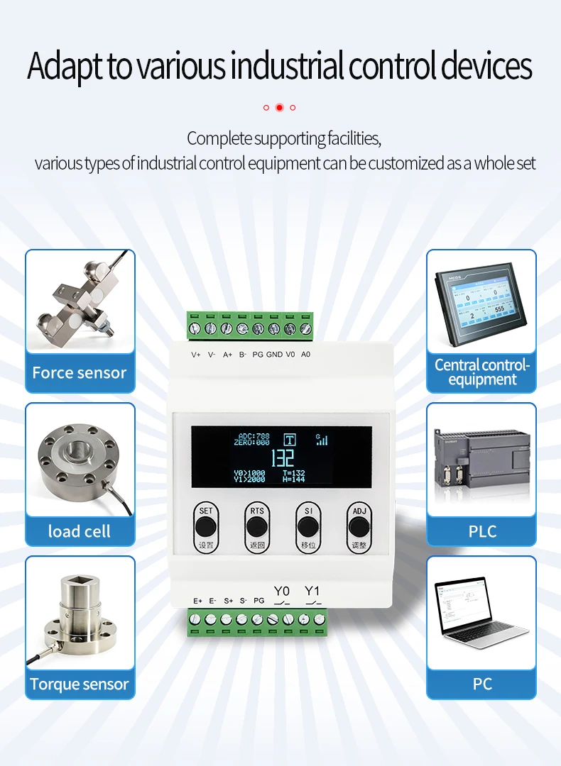 Load Cell Transmitter, Load Cell Amplifier Weighing Sensor Transmitter Output 0-5V 0-10V 4-20mA, Analog Output