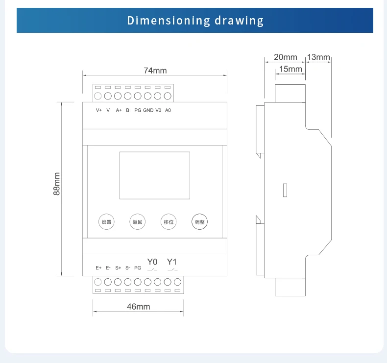 Load Cell Transmitter, Load Cell Amplifier Weighing Sensor Transmitter Output 0-5V 0-10V 4-20mA, Analog Output