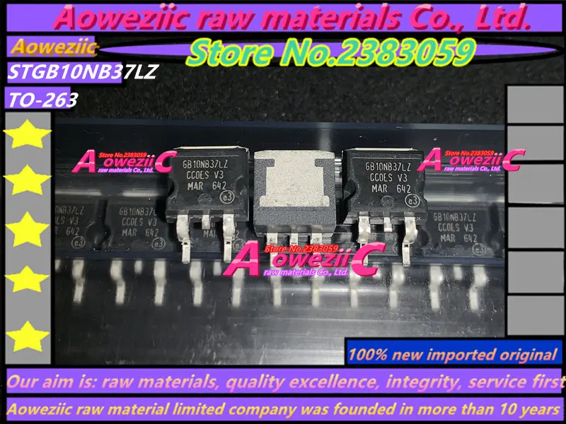 Aoweziic 2004+ 100% New Imported Original STGB10NB37LZ GB10NB37LZ TO-263 Automotive Computer Ignition Driver Chip