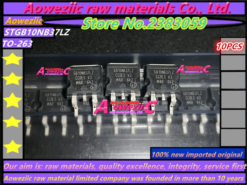 Aoweziic 2004+ 100% New Imported Original STGB10NB37LZ GB10NB37LZ TO-263 Automotive Computer Ignition Driver Chip