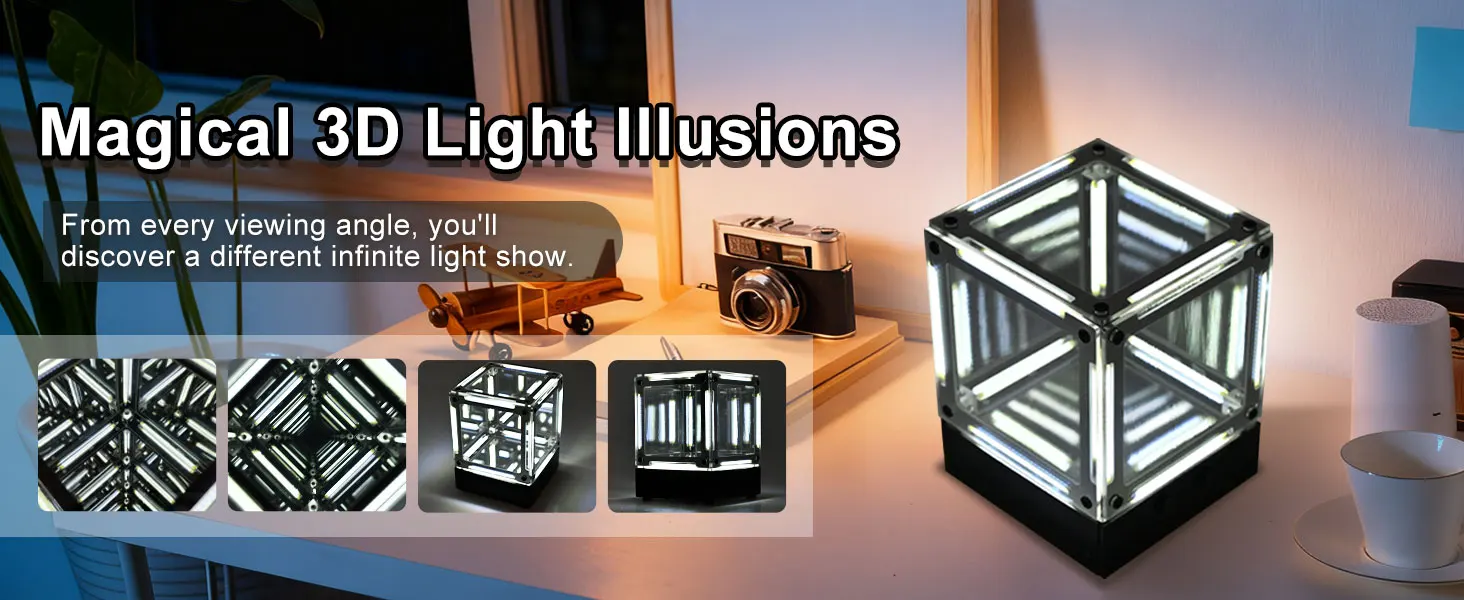 DIY Night Light Soldering Practice Kit Adjustable LED Desk Lamp Magic Cube Electronic Kit Unique Gift & STEM Learning Projects