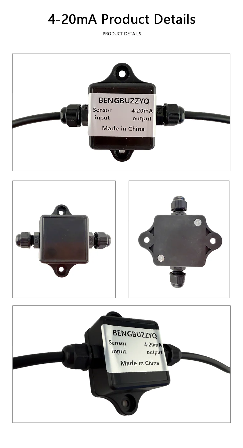 Load Cell Transmitter Amplifier Module 4-20mA 0-10V 0-5V Analog Output with Waterproof Junction Box for Weight Sensor Cell