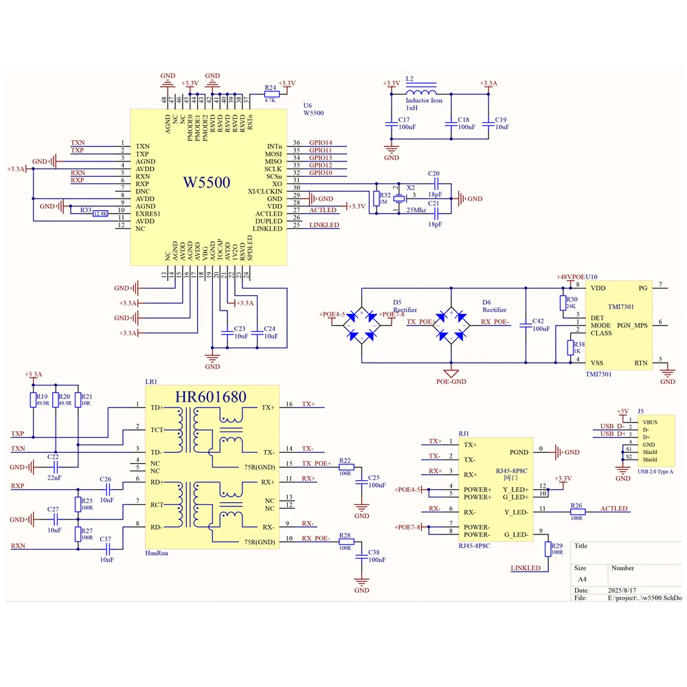 RS485 ESP32-S3 N16R8 Development Board POE Power 3DBI BT WiFi Module AI Industrial Internet of Things W5500 ETH PCF8563 TF USB