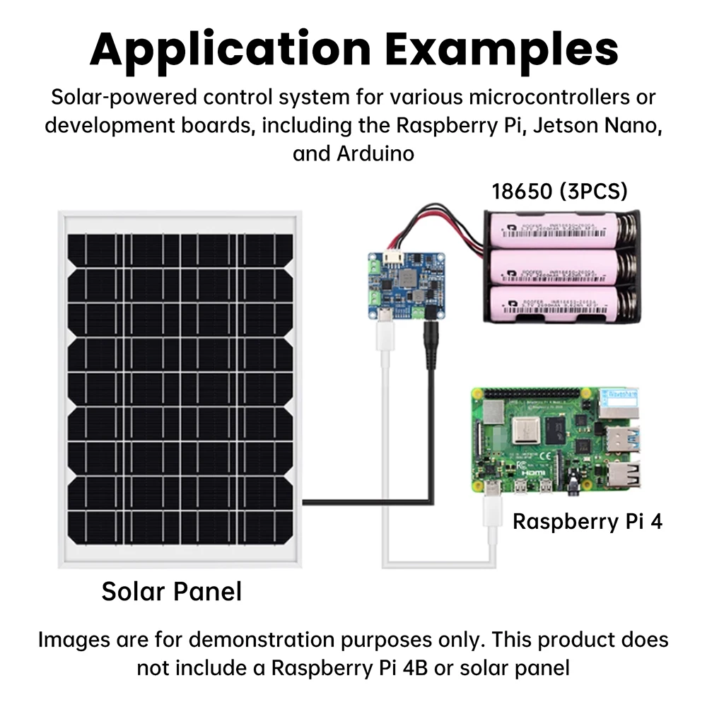Waveshare Solar Power Management Module For 6V-24V Solar Panel Support MPPT USB Connection Battery Charger Power Supply