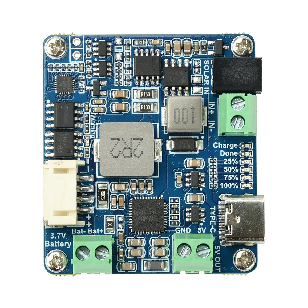 Waveshare Solar Power Management Module For 6V-24V Solar Panel Support MPPT USB Connection Battery Charger Power Supply