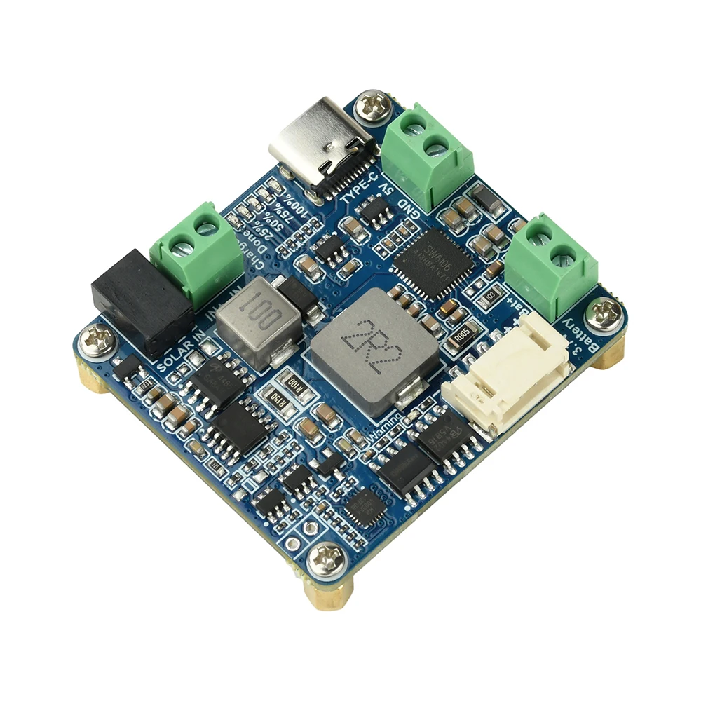 Waveshare Solar Power Management Module For 6V-24V Solar Panel Support MPPT USB Connection Battery Charger Power Supply