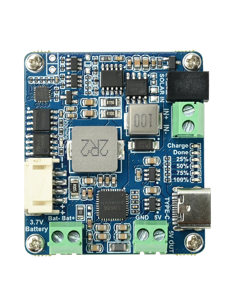 Waveshare Solar Power Management Module For 6V-24V Solar Panel Support MPPT USB Connection Battery Charger Power Supply